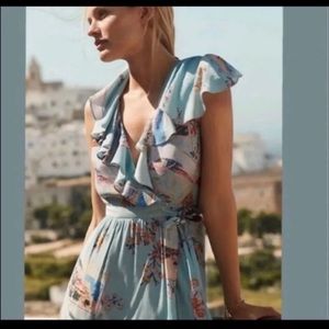 Anthropologie Maeve Floral Bird Dress